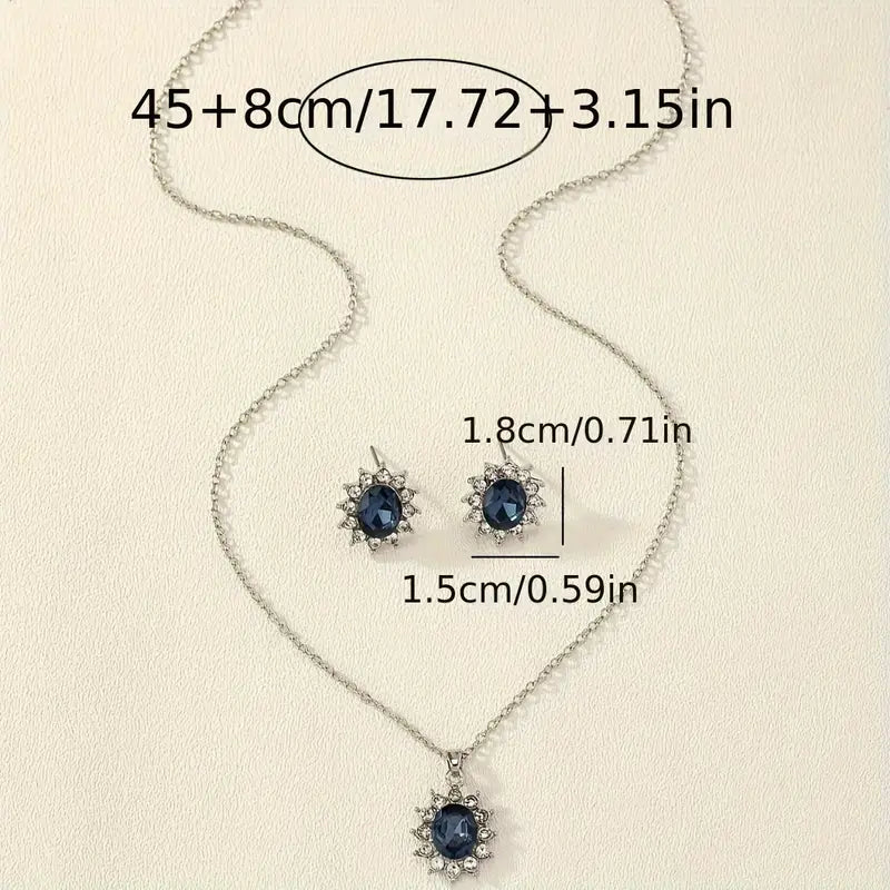 Zestaw biżuterii Almira | Białe złoto 2