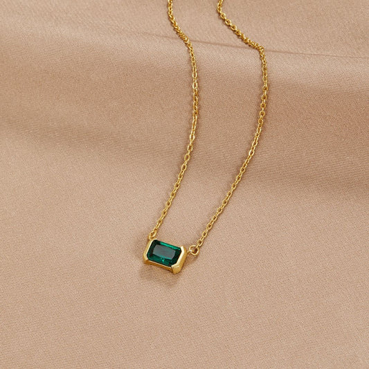 Naszyjnik Monki Green Emerald