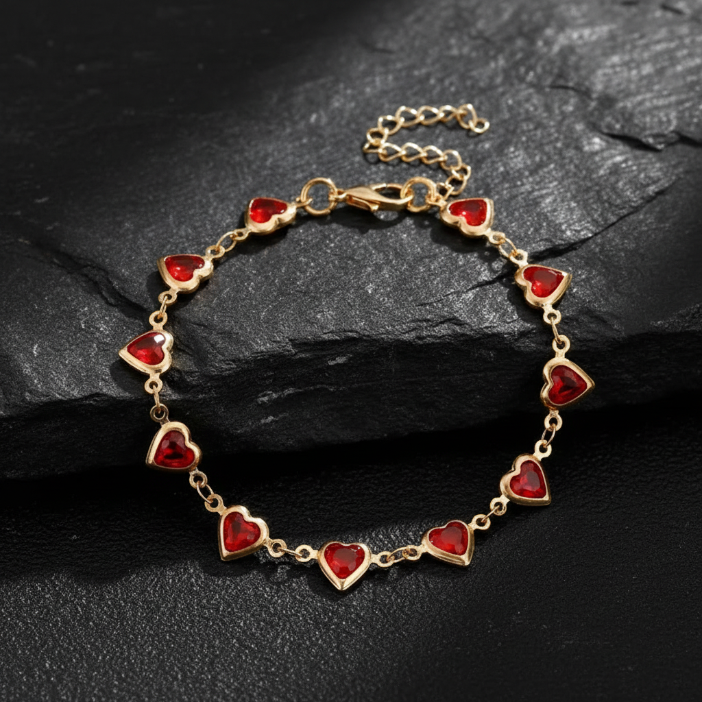 Bransoletka z granatem Ophelyra | Złoto 1